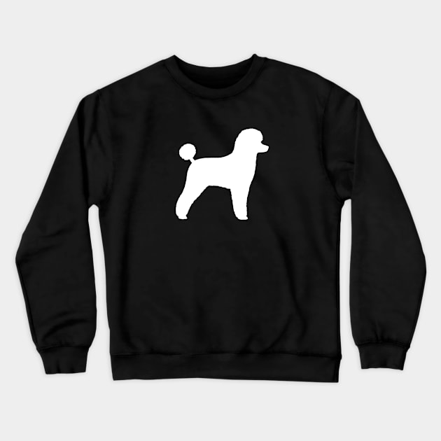 White Toy Poodle Silhouette Crewneck Sweatshirt by Coffee Squirrel